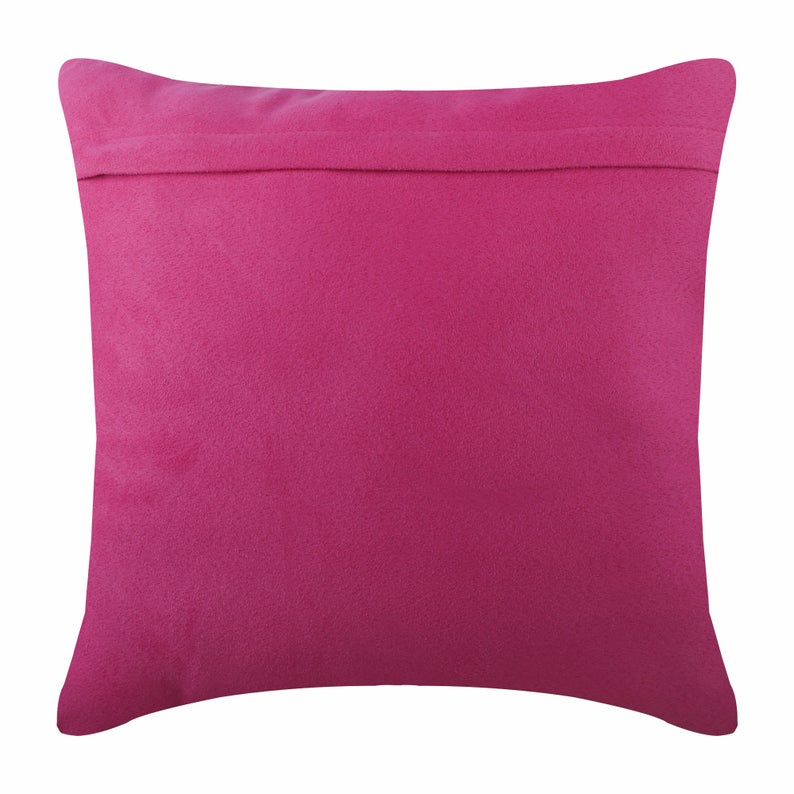 Fuchsia Pink Faux Suede Throw Pillow Cover Contemporary Fuchsia The 2685