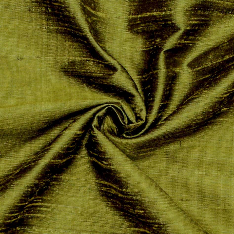 Fabric Silk outlet Dupioni 18mm Color Shading Gold/Green Remnants 3.25 Yards