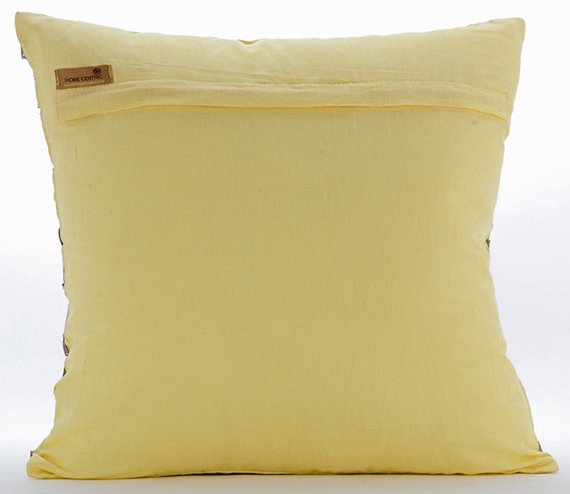 Yellow & Silver Cotton Linen Throw Pillow Cover, Yellow Twist – The  HomeCentric