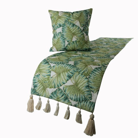 Arrayan 5: Bed scarf and cover pillows set – Aieka Hand Woven Elements
