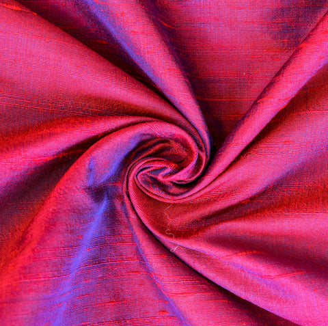 Burgundy red 100% dupioni silk fabric yardage By the Yard 120cm 45″ wide  raw silk Soie Sauvage Bordeux wine color