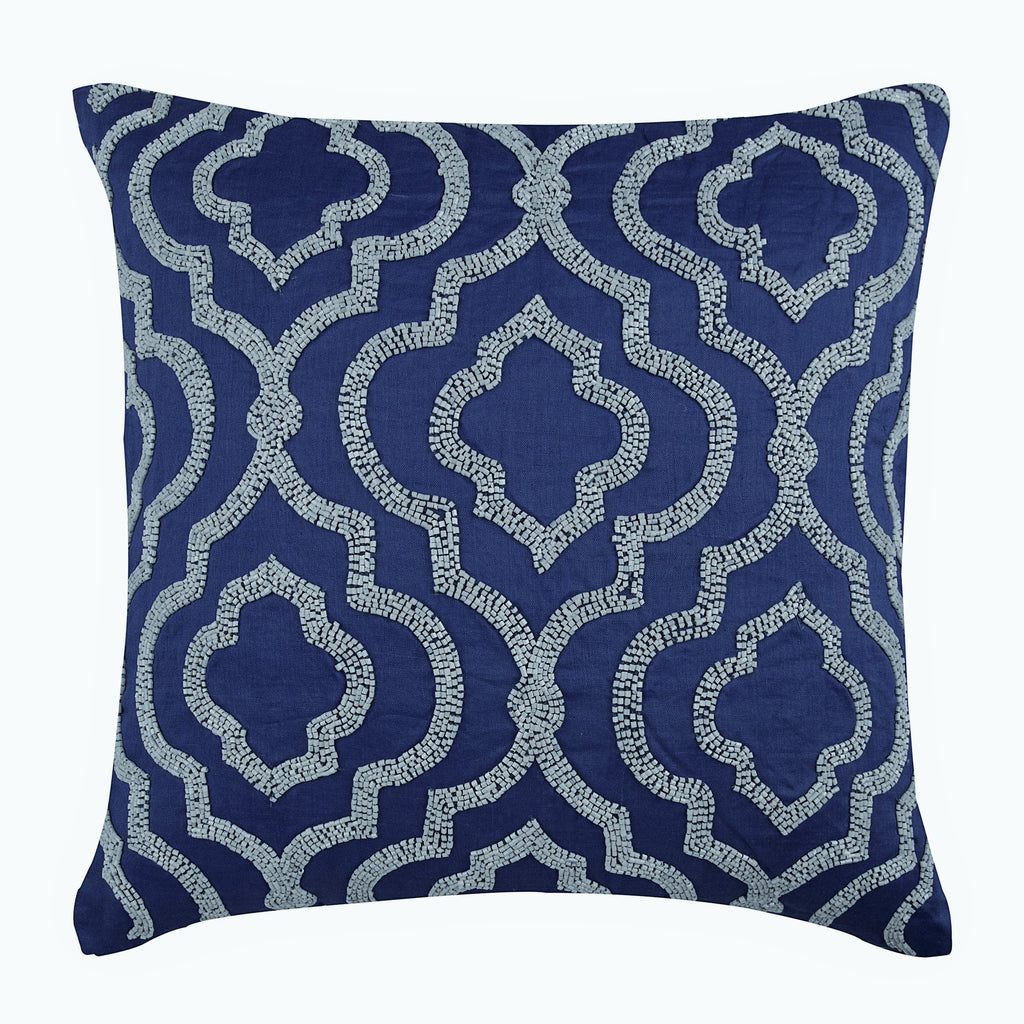 Royal Blue Cotton Linen Throw Pillow Cover, Royal Lineage – The HomeCentric